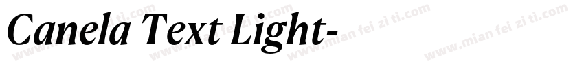 Canela Text Light字体转换